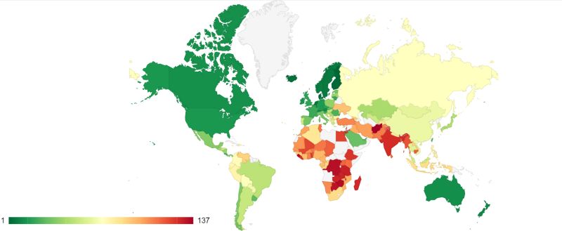 Bonheur dans le monde-classement pays